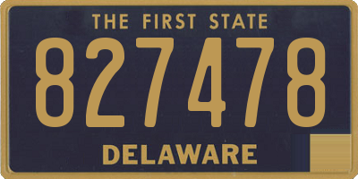 DE license plate 827478