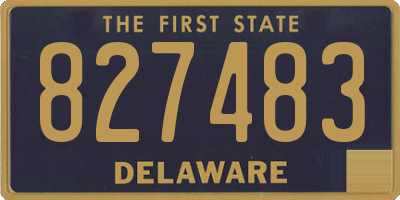 DE license plate 827483