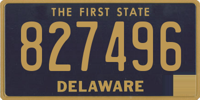DE license plate 827496