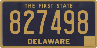 DE license plate 827498