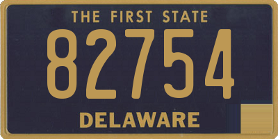 DE license plate 82754