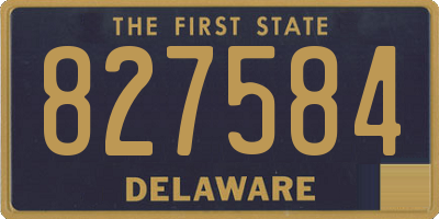 DE license plate 827584