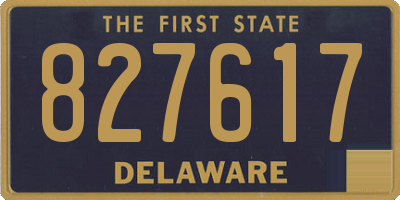 DE license plate 827617