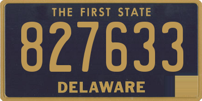 DE license plate 827633