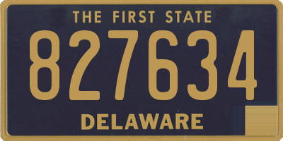 DE license plate 827634