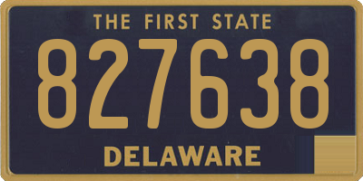DE license plate 827638