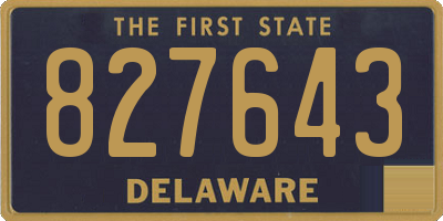 DE license plate 827643