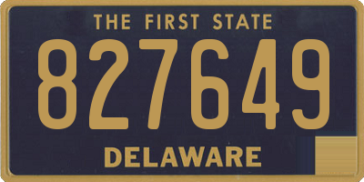 DE license plate 827649