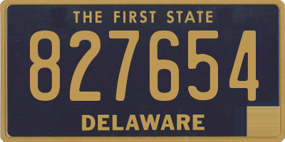 DE license plate 827654