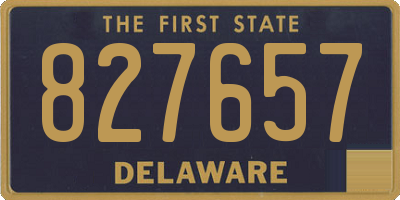 DE license plate 827657
