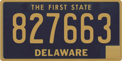 DE license plate 827663