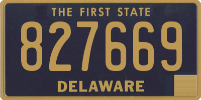 DE license plate 827669