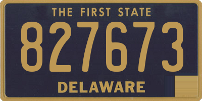 DE license plate 827673