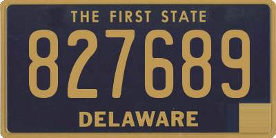 DE license plate 827689