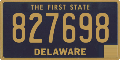 DE license plate 827698