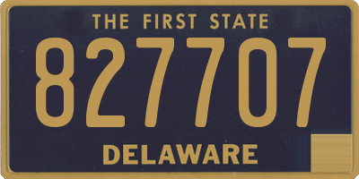 DE license plate 827707