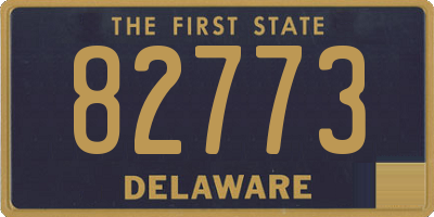 DE license plate 82773