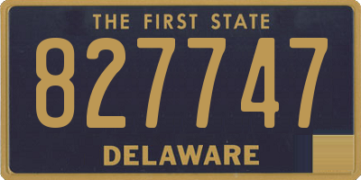 DE license plate 827747