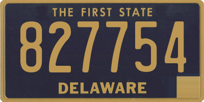 DE license plate 827754