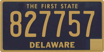 DE license plate 827757