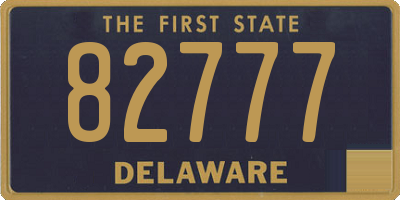 DE license plate 82777