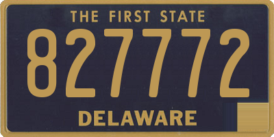 DE license plate 827772