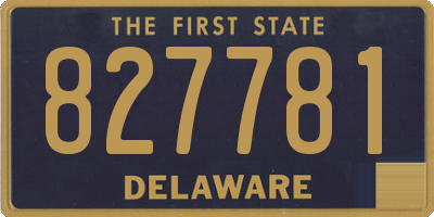 DE license plate 827781