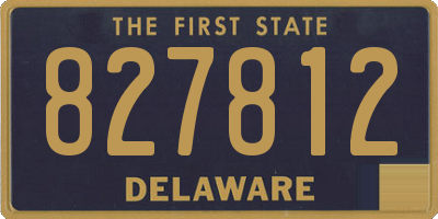 DE license plate 827812