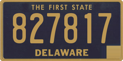 DE license plate 827817