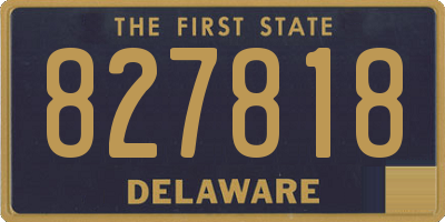 DE license plate 827818