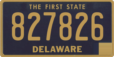 DE license plate 827826