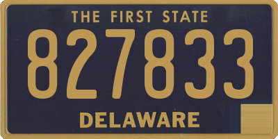 DE license plate 827833