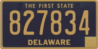 DE license plate 827834