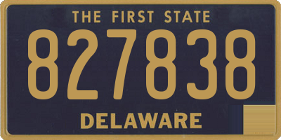 DE license plate 827838