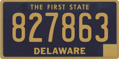 DE license plate 827863