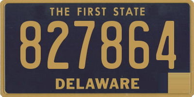 DE license plate 827864