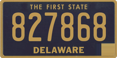 DE license plate 827868