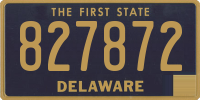 DE license plate 827872