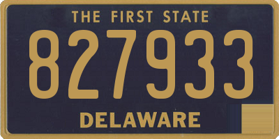 DE license plate 827933
