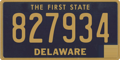DE license plate 827934