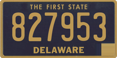 DE license plate 827953