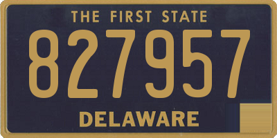 DE license plate 827957