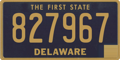 DE license plate 827967