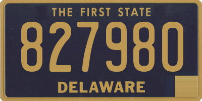 DE license plate 827980