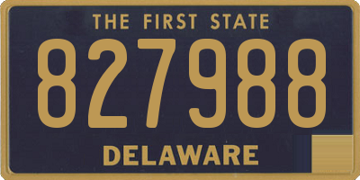 DE license plate 827988