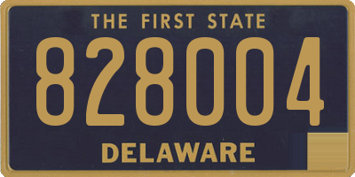 DE license plate 828004