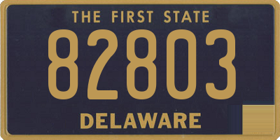 DE license plate 82803