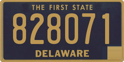 DE license plate 828071