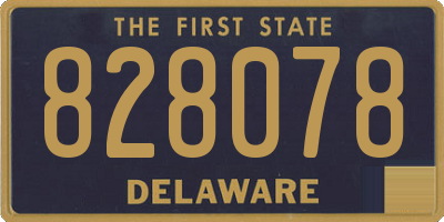 DE license plate 828078
