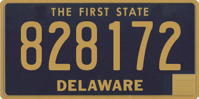 DE license plate 828172